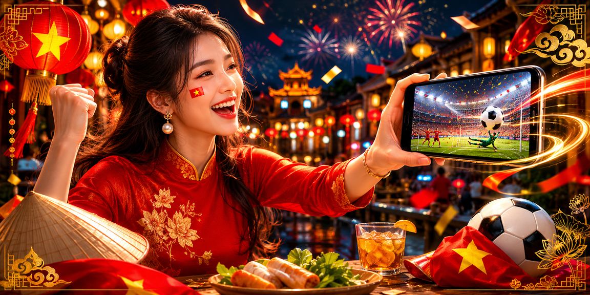 Người dùng Hà Nội xem kèo cá cược casino qua điện thoại trong không khí đèn lồng